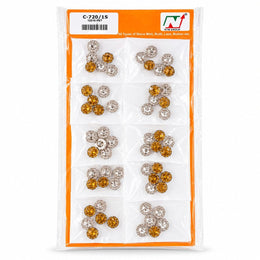 C-720/1S Silver & Golden Stone Designer Buttons for Kurti Blouse Suit – Pack of 120