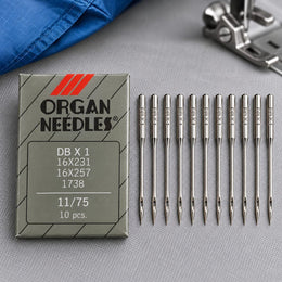 Organ DB×1 Industrial Sewing Machine Needles Size 11/75 – Pack of 10 Pieces