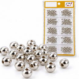 Moti No. 3 Silver Beads for Blouse, Latkan, Embroidery & Craft – Pack of 10 Packets