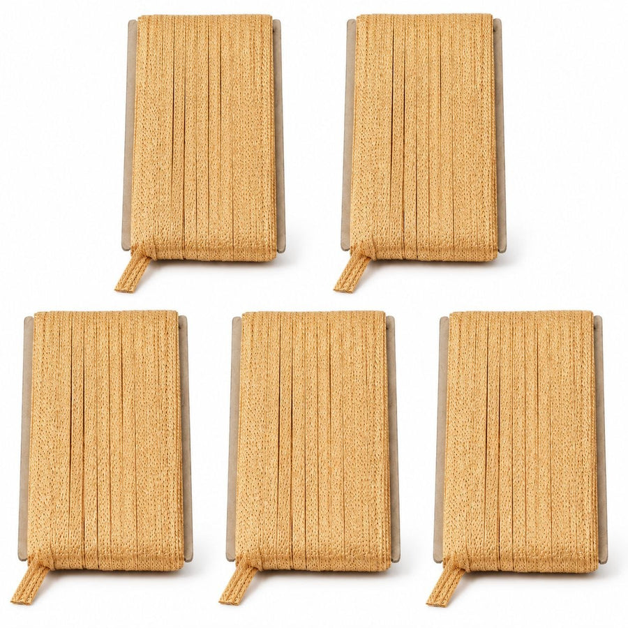 Light Golden Blouse Piping Dori Pack of 5 | Decorative Piping Cord for Blouse & Saree