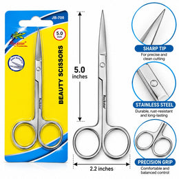 Beauty Scissors 5 Inch Stainless Steel Sharp Scissors | Pack of 12