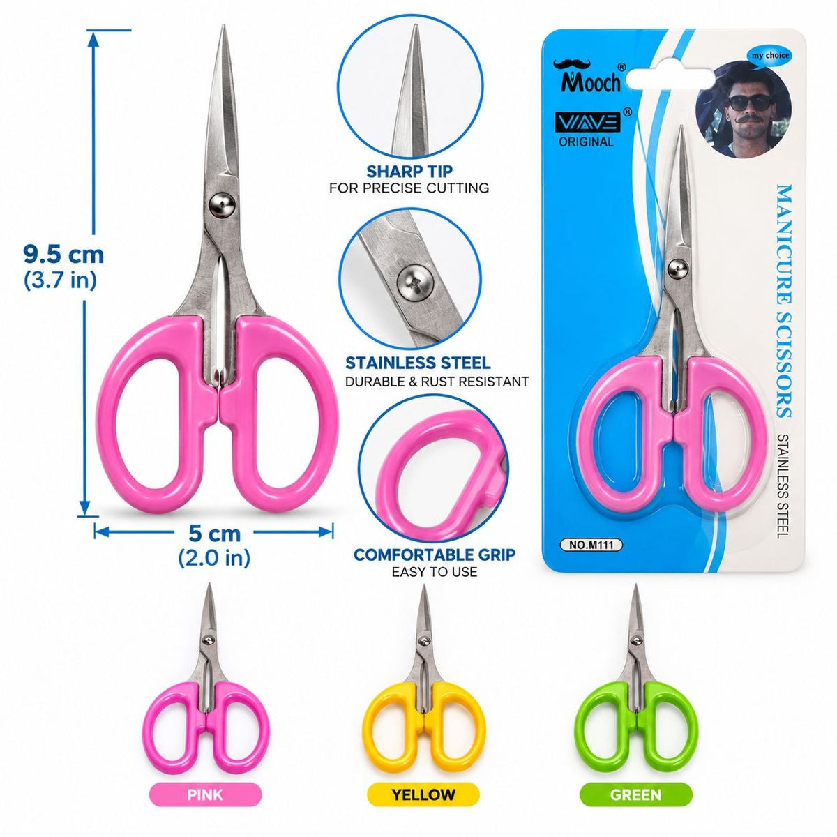 Mooch VIAVE Original Manicure Scissors M111 | Stainless Steel Small Scissor