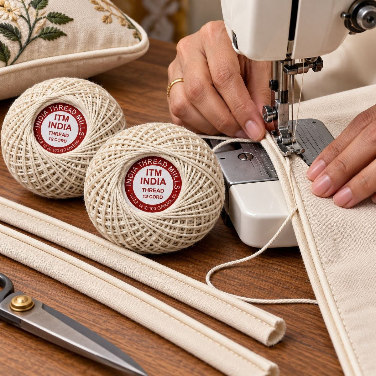 ITM India 12 Cord Cotton Thread 100g Each Pack of 4 | Crochet, Piping & Tailoring Thread