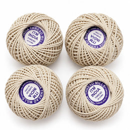 ITM India 24 Cord Cotton Thread Ball Pack of 4 | Crochet, Sewing & Piping Thread