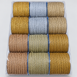 Mixed Metallic Colour Designer Lace Border for Saree, Blouse & Dupatta – 9 Meter Each, Pack of 12