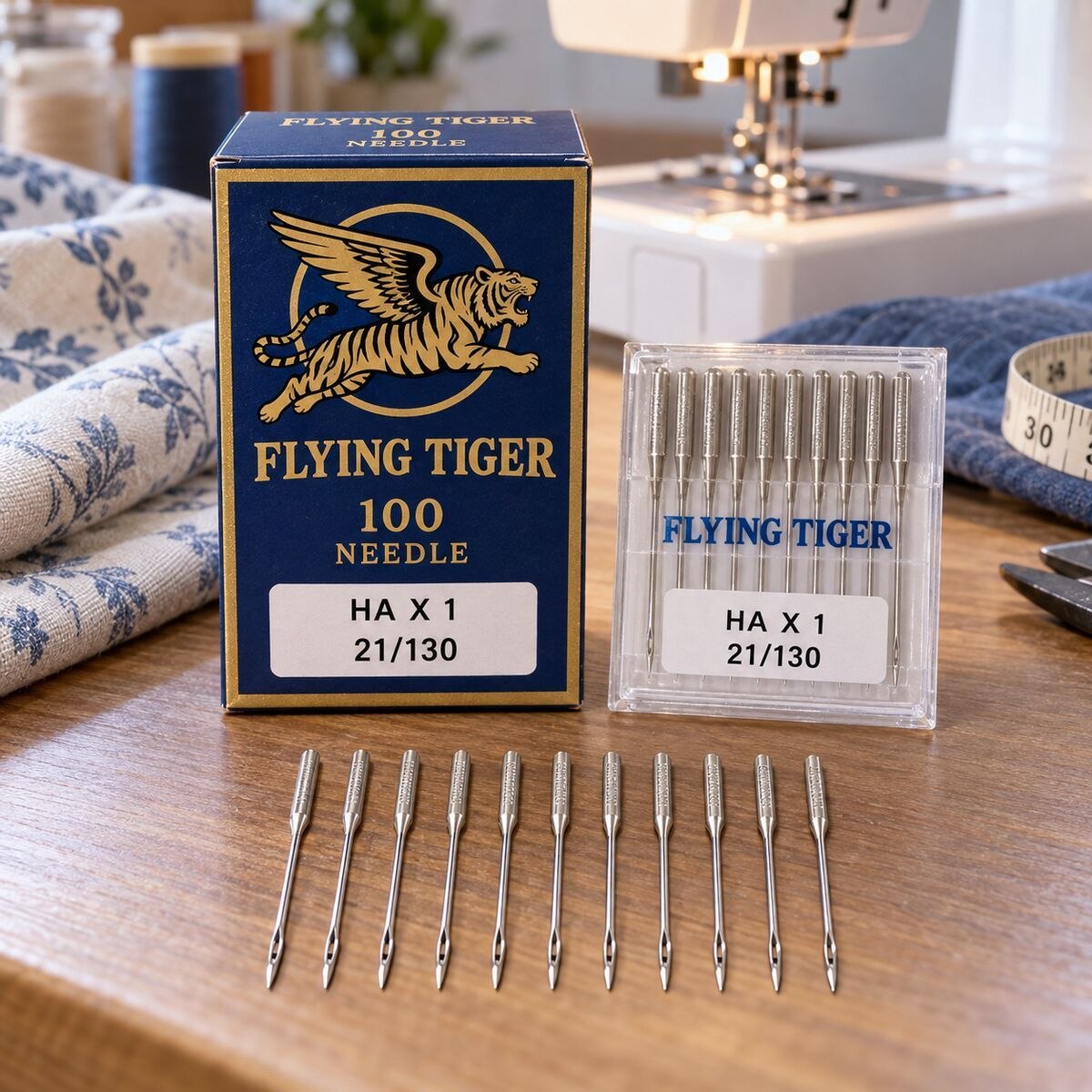 Flying Tiger HA×1 21/130 Sewing Machine Needles – 100 Needle Box