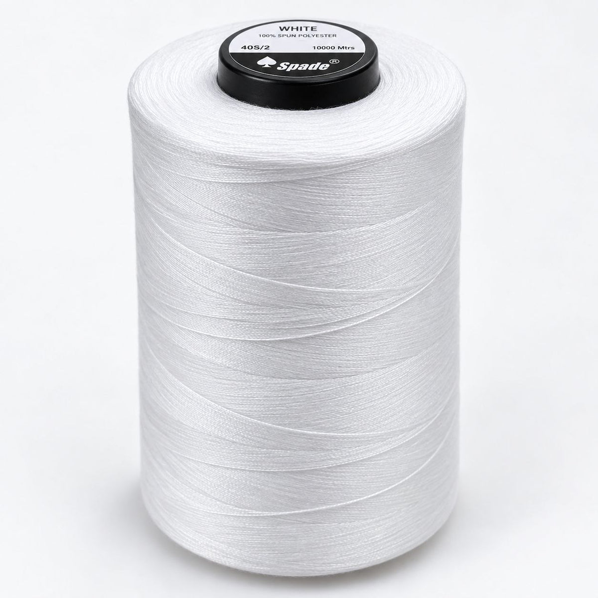 White Interlock Thread 10000 Meter Cone | Polyester Overlock Sewing Thread