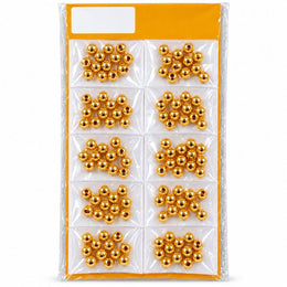 Moti No. 6 Golden Beads for Blouse, Saree, Lehenga & Embroidery – Pack of 10 Packets