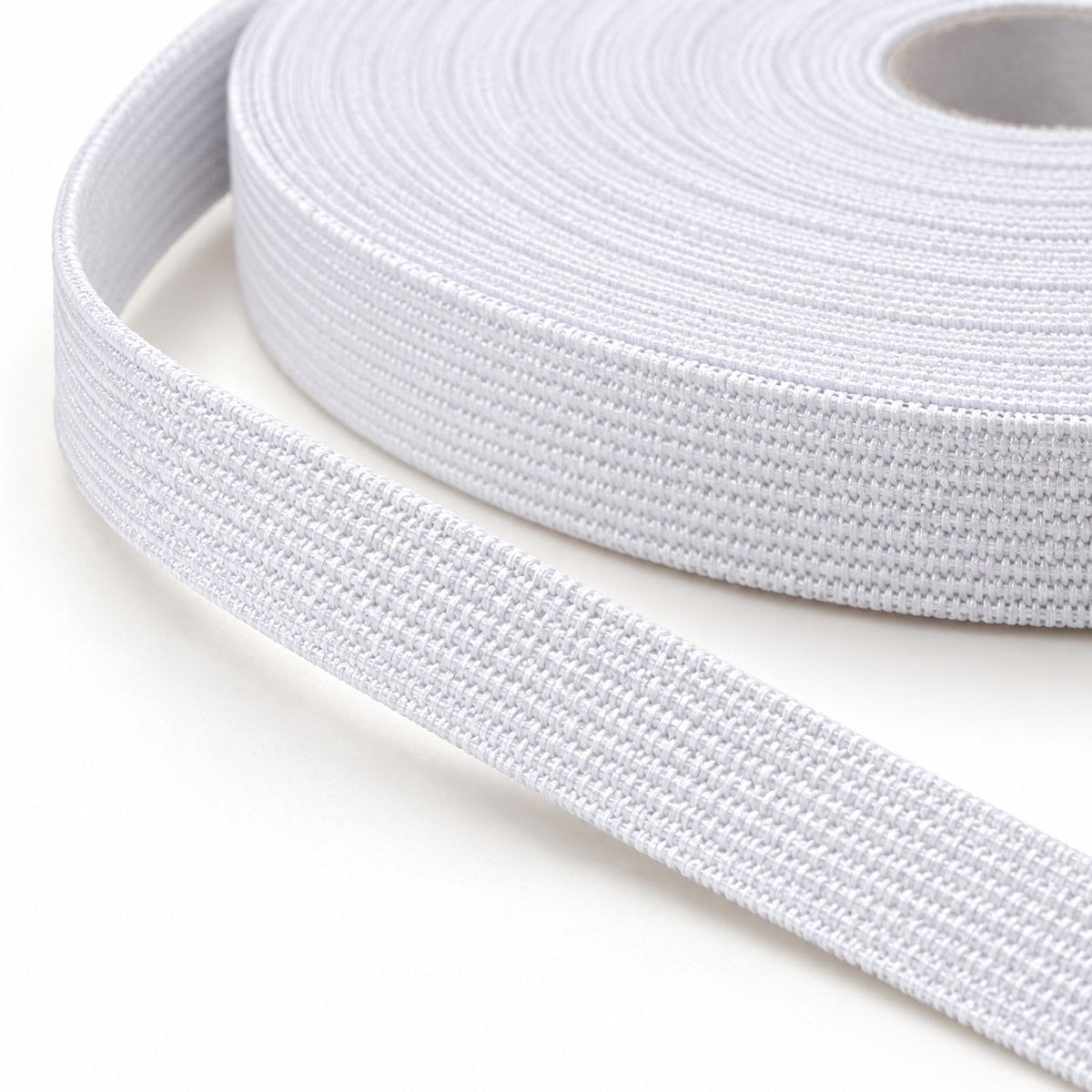 White Elastic Band 1/2 Inch (12.7 mm) – 25 Meter Roll for Sewing, Waistband, Pajama & Garments