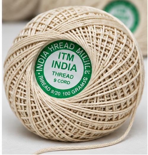 ITM India 9 Cord Cotton Thread 100g Each Pack of 4 | Piping, Crochet & Tailoring Thread