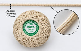 ITM India 9 Cord Cotton Thread 100g Each Pack of 4 | Piping, Crochet & Tailoring Thread