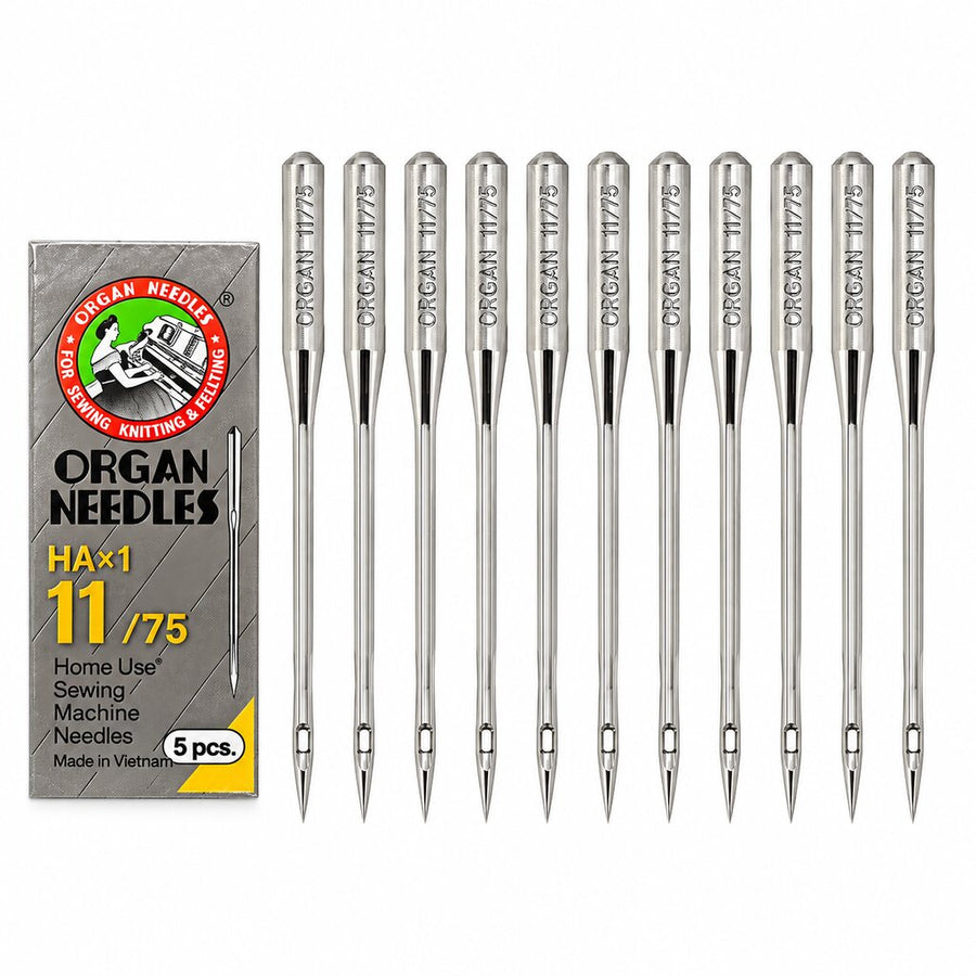 Organ HA×1 Sewing Machine Needles Size 11/75 – Pack of 5 Pieces