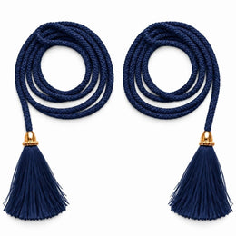 Navy Blue Blouse Dori with Tassel Latkan | Decorative Tie Cord for Blouse, Lehenga & Saree | Pack of 12