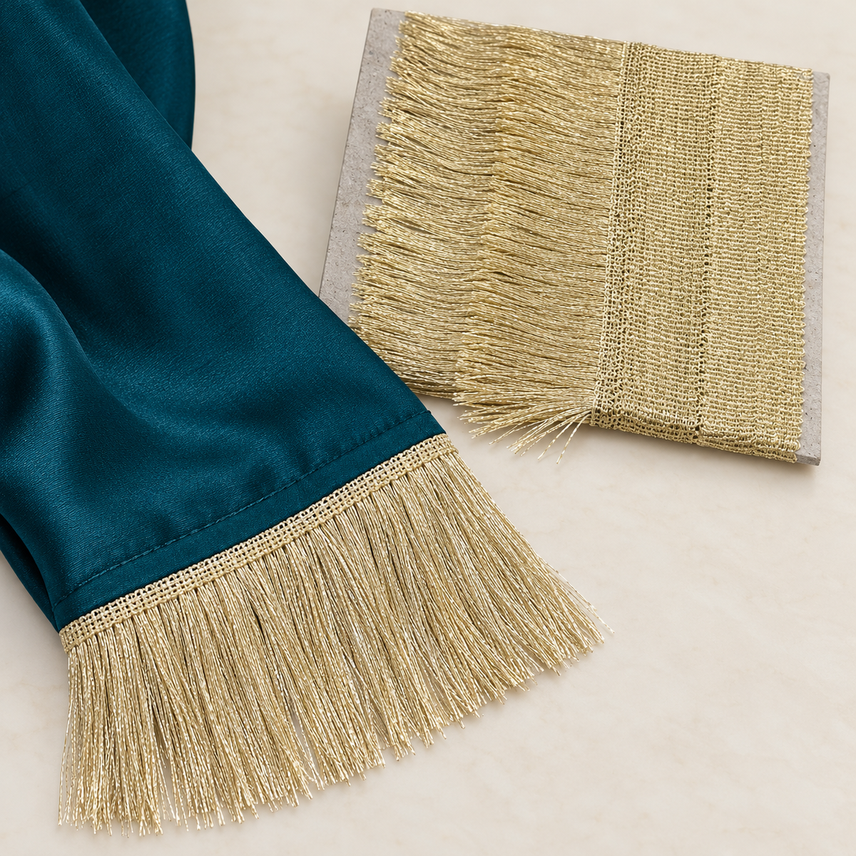 Golden Thread Jhalar Lace Border for Saree, Blouse & Dupatta Decoration – 18 Meter