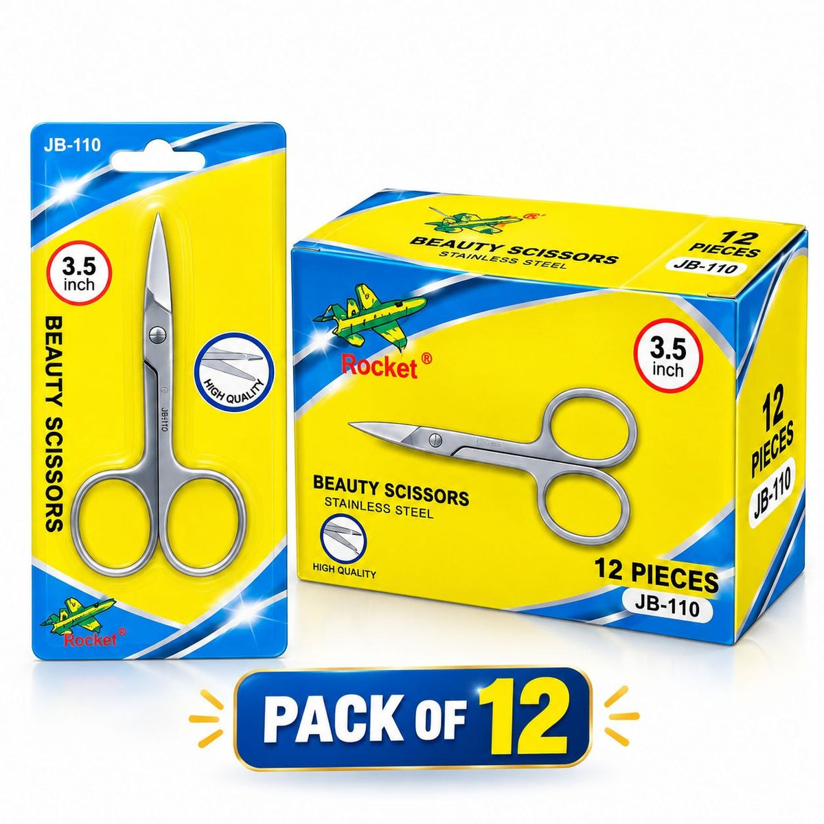 Beauty Scissors 3.5 Inch Stainless Steel Sharp Scissors | Pack of 12