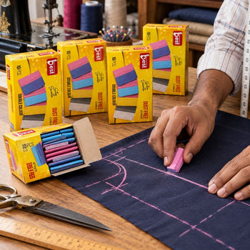 Dust Free Tailor Chalk for Fabric Marking – Multicolour, Pack of 10 Pieces